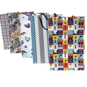 Bolsas con manija hombre grandes paq.x20 surtidas