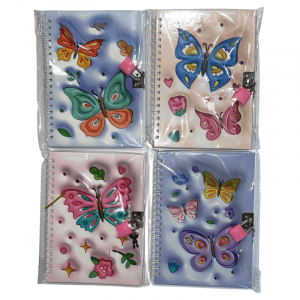 Diario intimo 13×18 con candado paq.x4 unidades