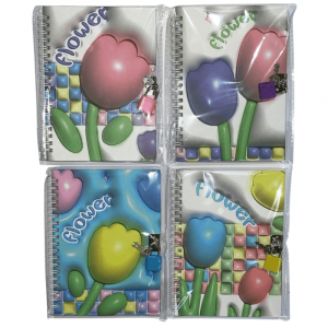 Diario intimo 13×18 con candado paq.x4 unidades