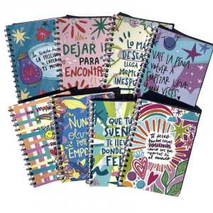 cuaderno A5 tapa semirrígida 80 hojas paq.x8