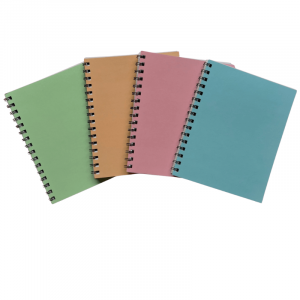 Cuadernos A5 colores pasteles paq.x4