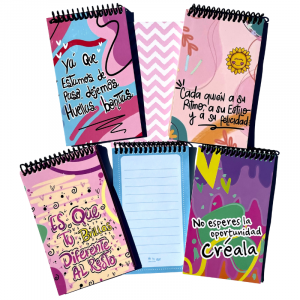 Anotador 10x16,5 50 hojas rayadas paquete x12 surtidas