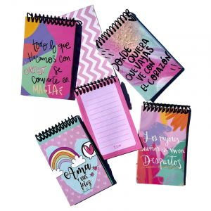 Anotador 8x13 50 hojas rayadas Paq.x12 surtidas