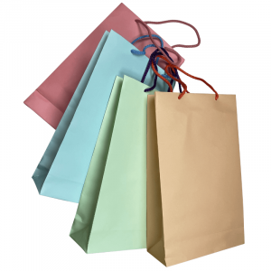 Bolsa con manija color pastel 17x26x7 paq.x12 surtidas