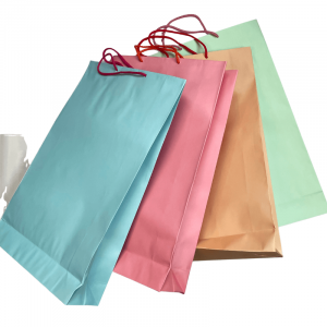 Bolsa con manija 24,5x38x10 paq.x12 surtidas