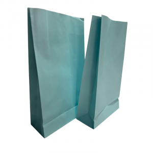 Bolsita cotillon color pastel celeste 11x21x4,5 paq.x12