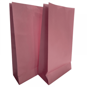 Bolsita cotillon color pastel rosa 11x21x4,5 paq.x12