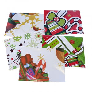 Sobres 7x10 navideños paq.x50 surtidos