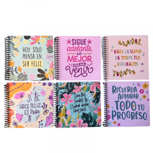 Libretas Frases Cuadradas Pack x12